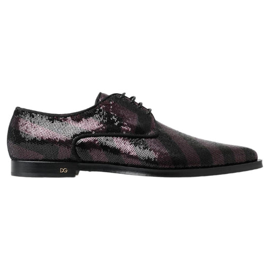 Dolce & Gabbana Elegant Sequin Embellished Derby Shoes Dolce & Gabbana