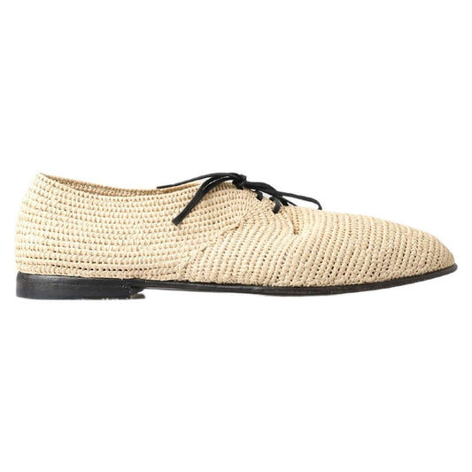 Chic Beige Derby Lace-Up Casual Men's Shoes