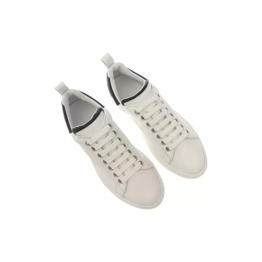 Sleek Monochrome Leather Sneakers