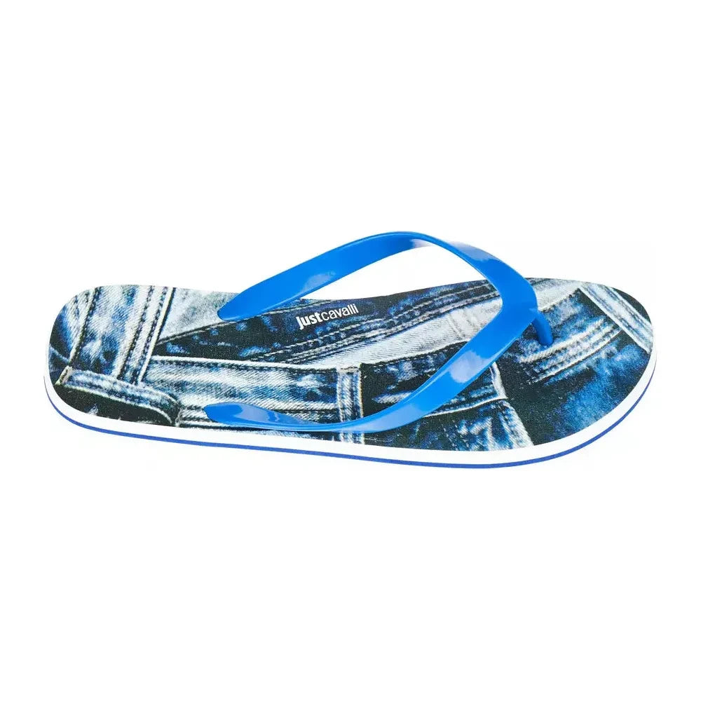 Trendy Light Blue Flip Flops for Men