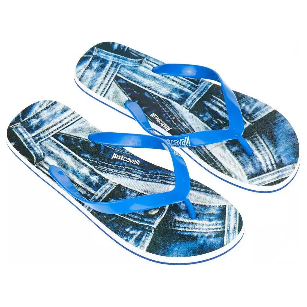 Trendy Light Blue Flip Flops for Men