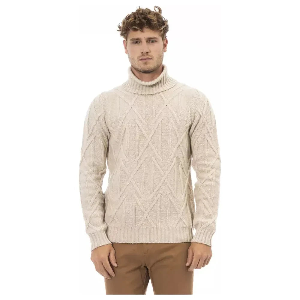 Beige Turtleneck Sweater - Winter Elegance