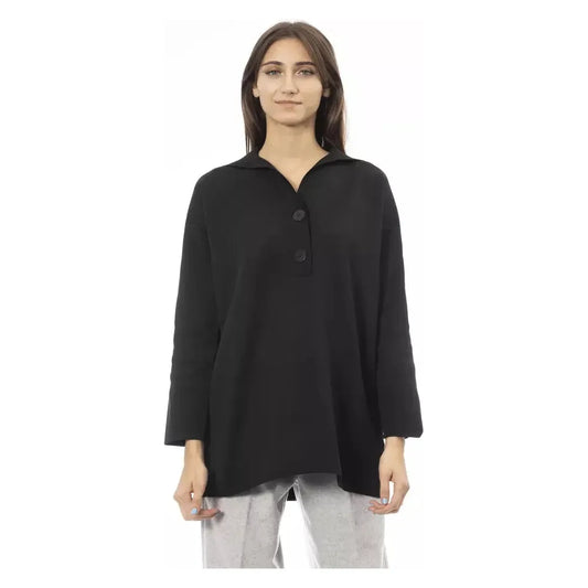 Elegant Long Sleeve T-Shirt with Button Closure