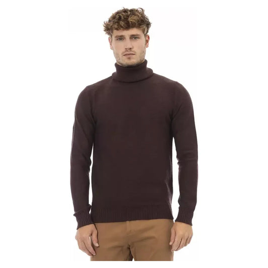 Merino Wool Turtleneck Sweater - Elegant Brown