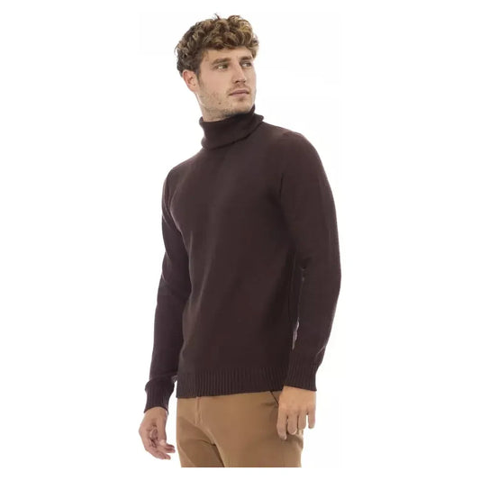 Merino Wool Turtleneck Sweater - Elegant Brown