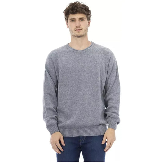 Light Blue Casual Elegance Crewneck Sweater