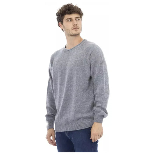 Light Blue Casual Elegance Crewneck Sweater