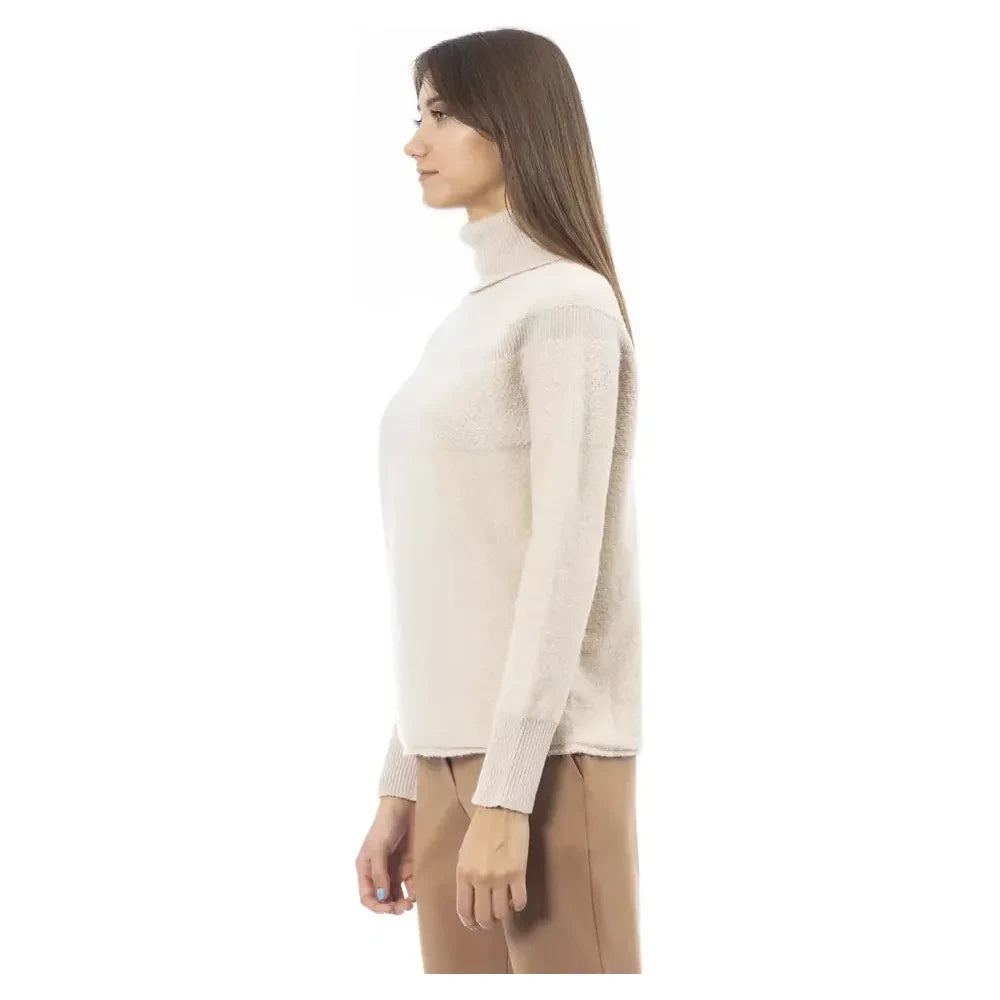 Elegant Beige Turtleneck Sweater