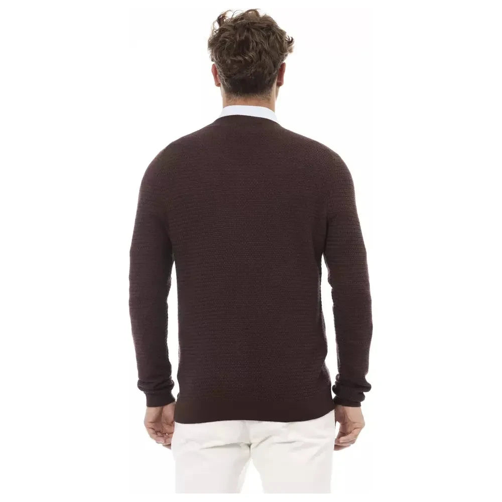 Classic V-Neck Merino Wool Sweater - Sumptuous Brown