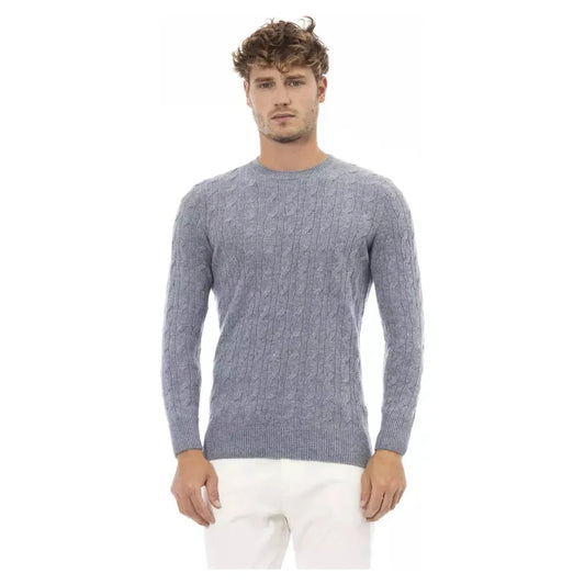 Elegant Light Blue Crewneck Sweater