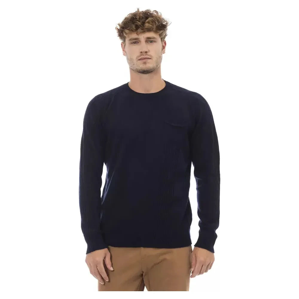 Elegant Crewneck Pocket Sweater