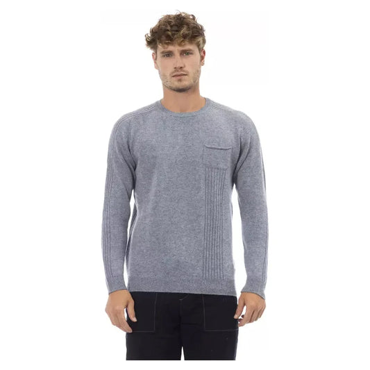 Elegant Light Blue Crewneck Sweater