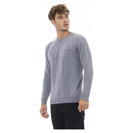 Elegant Light Blue Crewneck Sweater