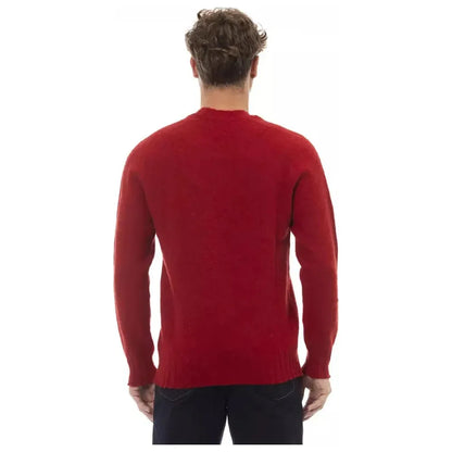 Alpha Studio Red Wool Men's Sweater