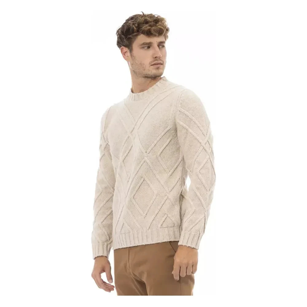 Sophisticated Crewneck Sweater in Beige Tone