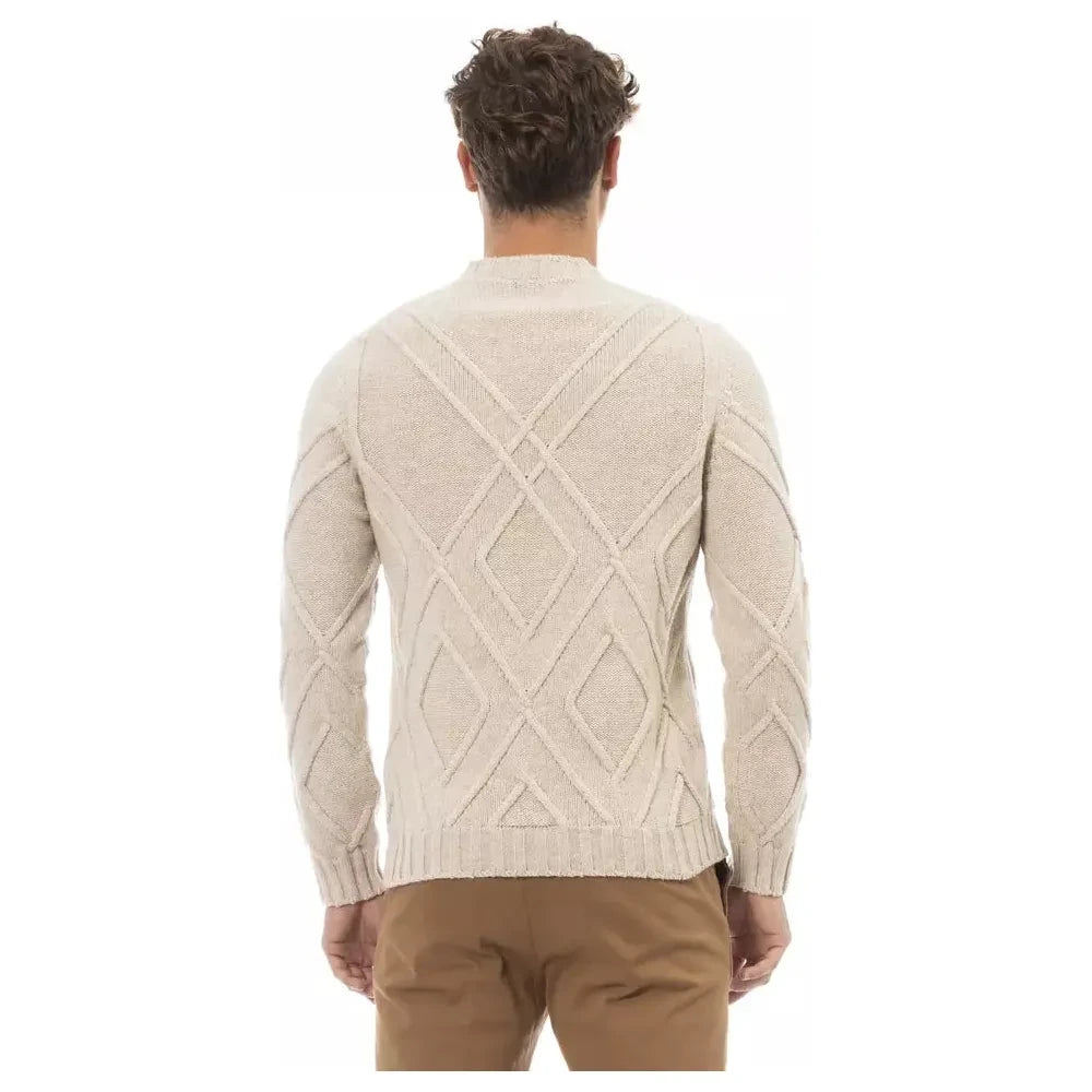 Sophisticated Crewneck Sweater in Beige Tone