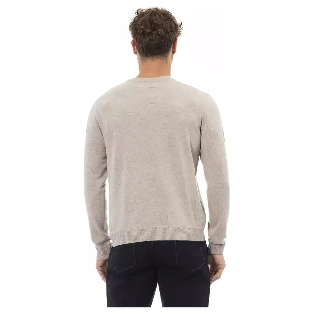 Beige Crewneck Comfort Blend Sweater