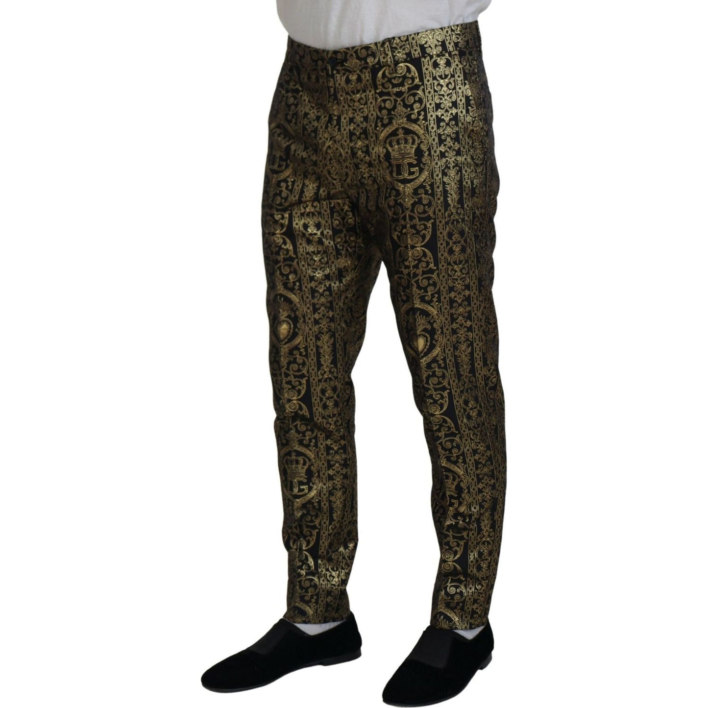 Elegant Jacquard Evening Pants