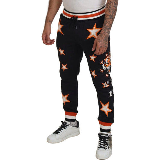 Elegant Black Star Casual Sweatpants