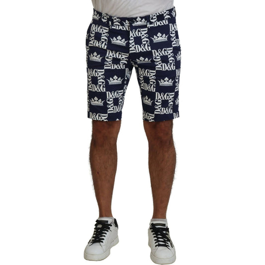 Casual Crown Print Chinos Shorts