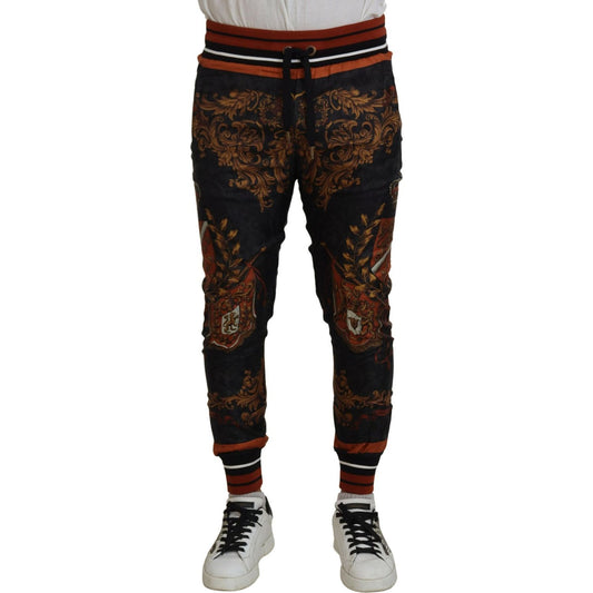 Baroque Crown Silk Sweatpants