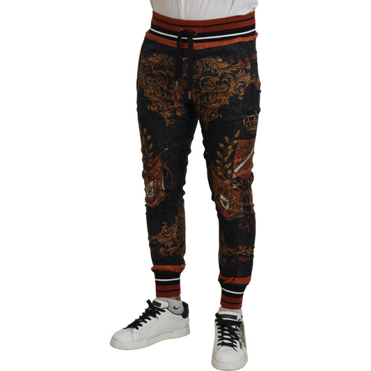 Baroque Crown Silk Sweatpants