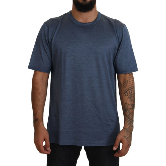 Silken Blue Crewneck Tee – A Touch of Elegance