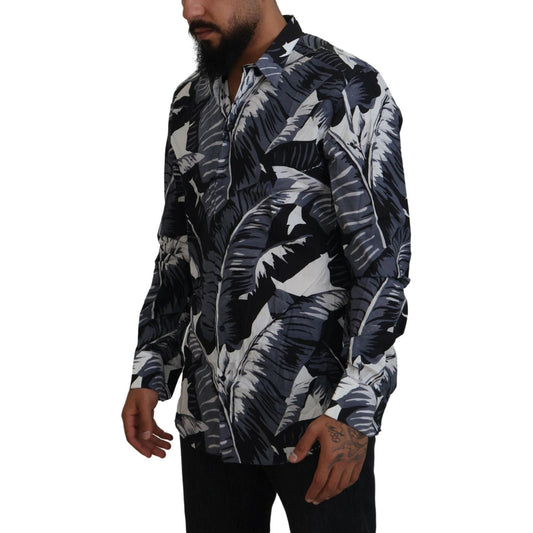 Multicolor Banana Leaf Print Casual Shirt