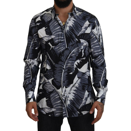 Multicolor Banana Leaf Print Casual Shirt