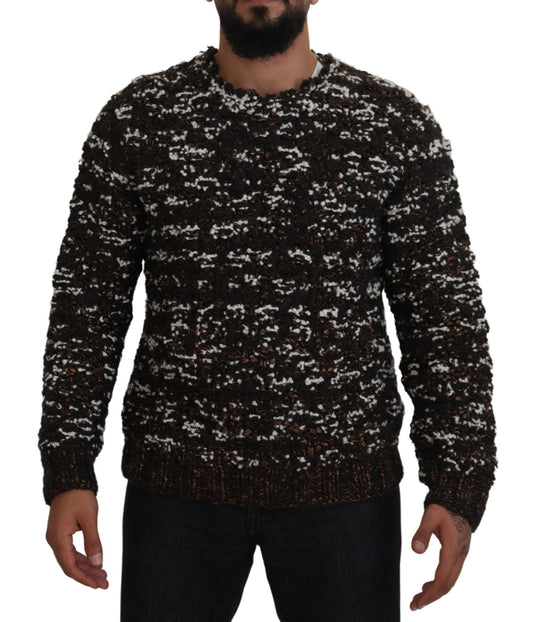 Dolce & Gabbana Elegant Bronze Knit Pullover Sweater Dolce & Gabbana