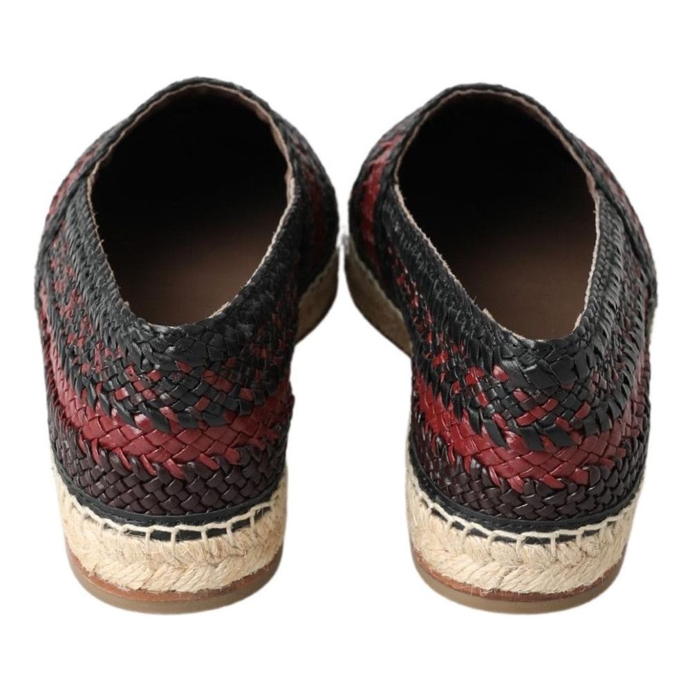 Elegant Woven Leather Espadrilles