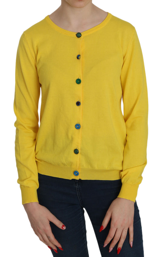 Jucca Radiant Yellow Cotton Sweater Jucca