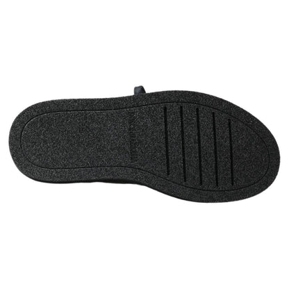 Dolce & Gabbana Black Leather Slip on Stretch Boots