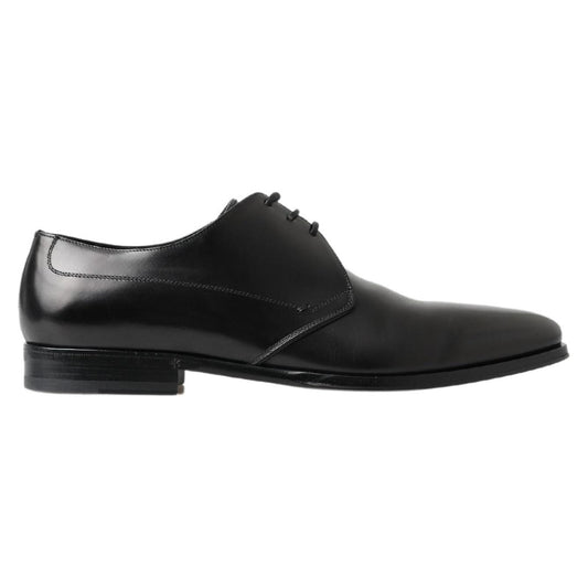 Classic Black Leather Derby Shoes