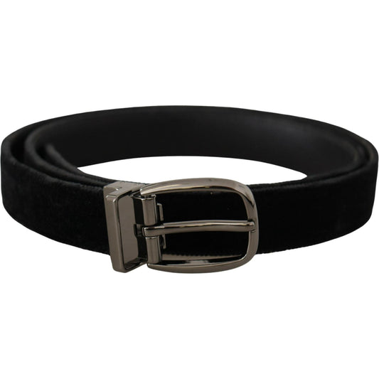 Elegant Black Velvet Designer Belt