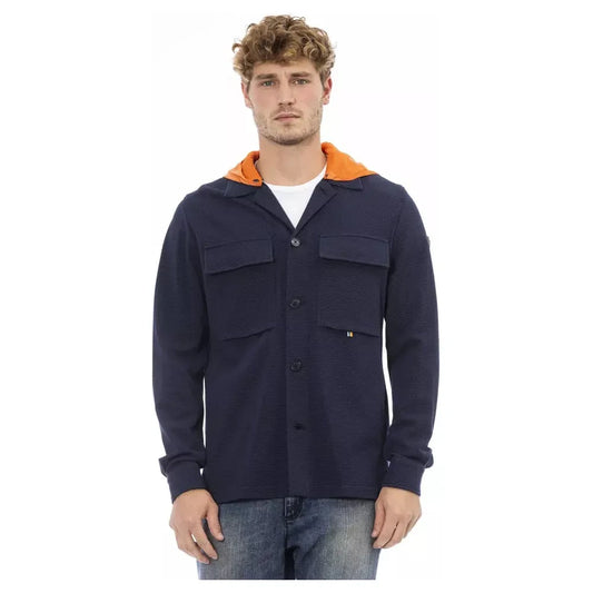 Sleek Waterproof Hooded Shirt in Blue