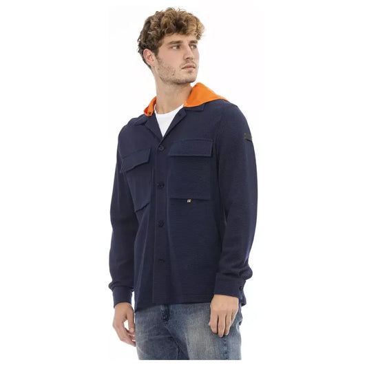 Sleek Waterproof Hooded Shirt in Blue