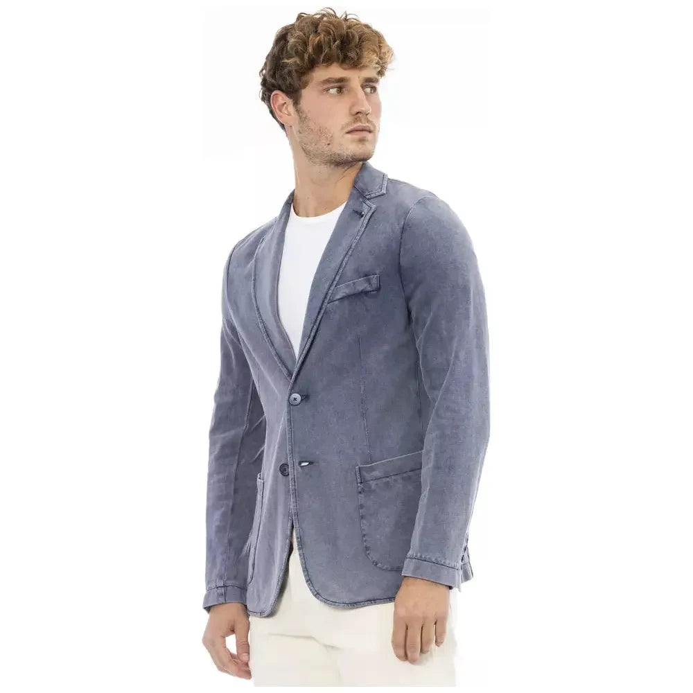 Sleek Fabric Jacket with Button Closure