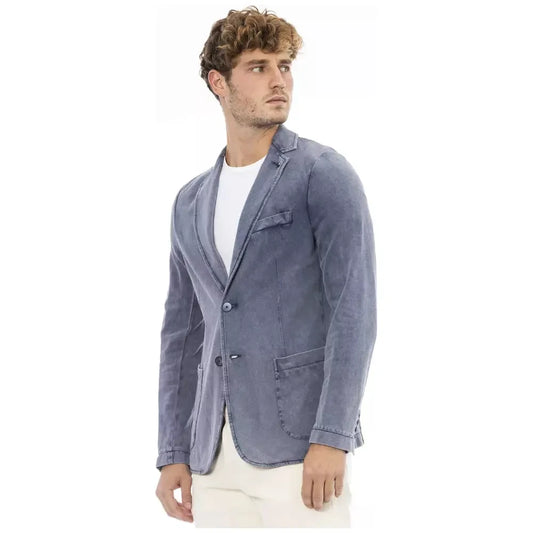 Distretto12 Sleek Fabric Jacket with Button Closure Distretto12