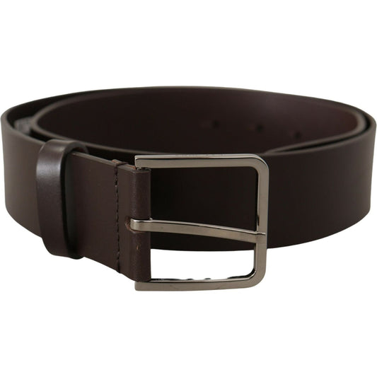 Elegant Dark Brown Leather Belt