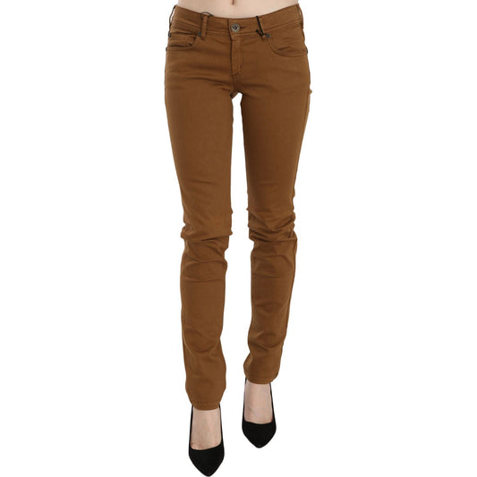 Chic Mid Waist Skinny Cotton Pants