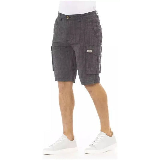 Chic Black Cotton Cargo Shorts