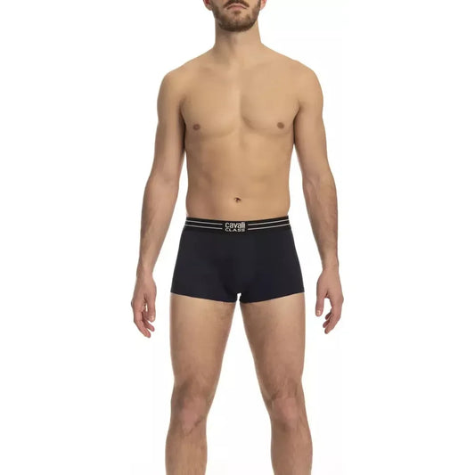 Elegant Black Cotton Trunks Trio Pack