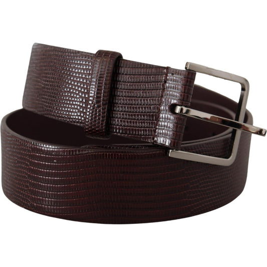 Elegant Dark Brown Leather Belt