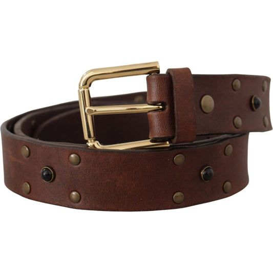 Elegant Leather Belt with Metal Buckle