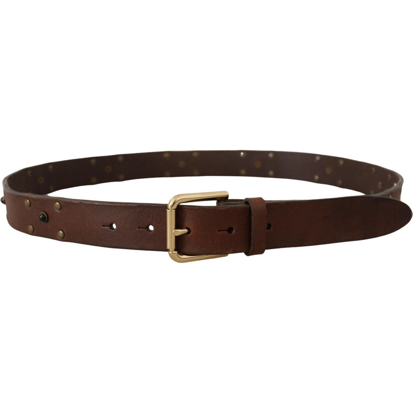 Elegant Leather Belt with Metal Buckle