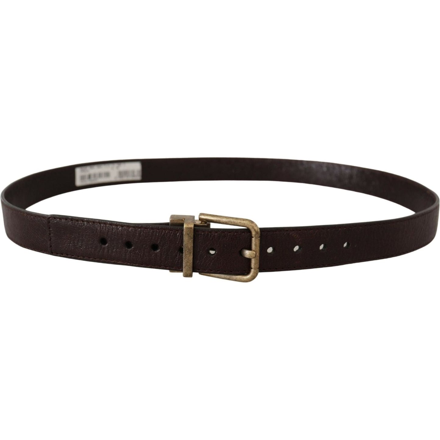 Elegant Leather Belt with Engraved Buckle