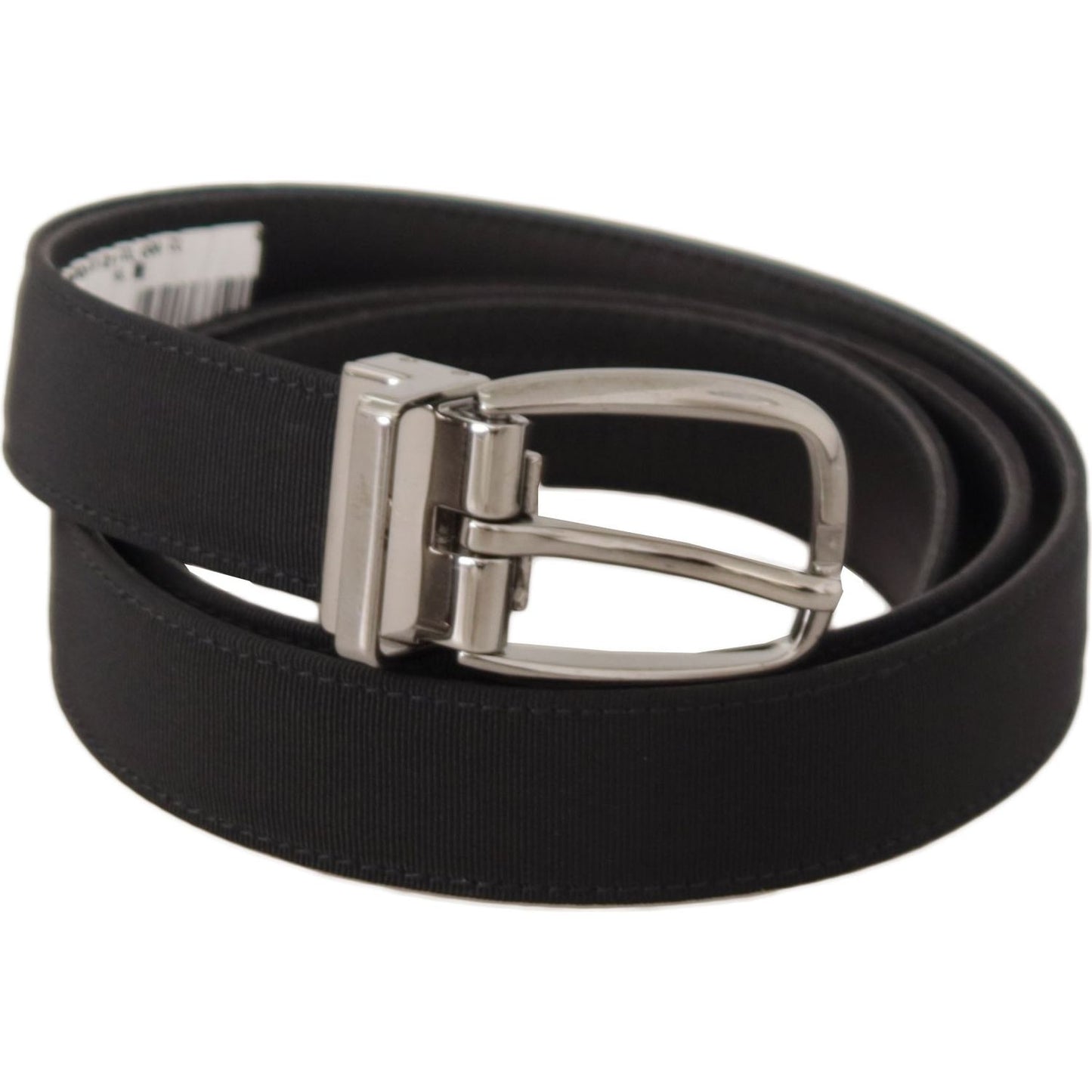 Elegant Black Leather Designer Belt