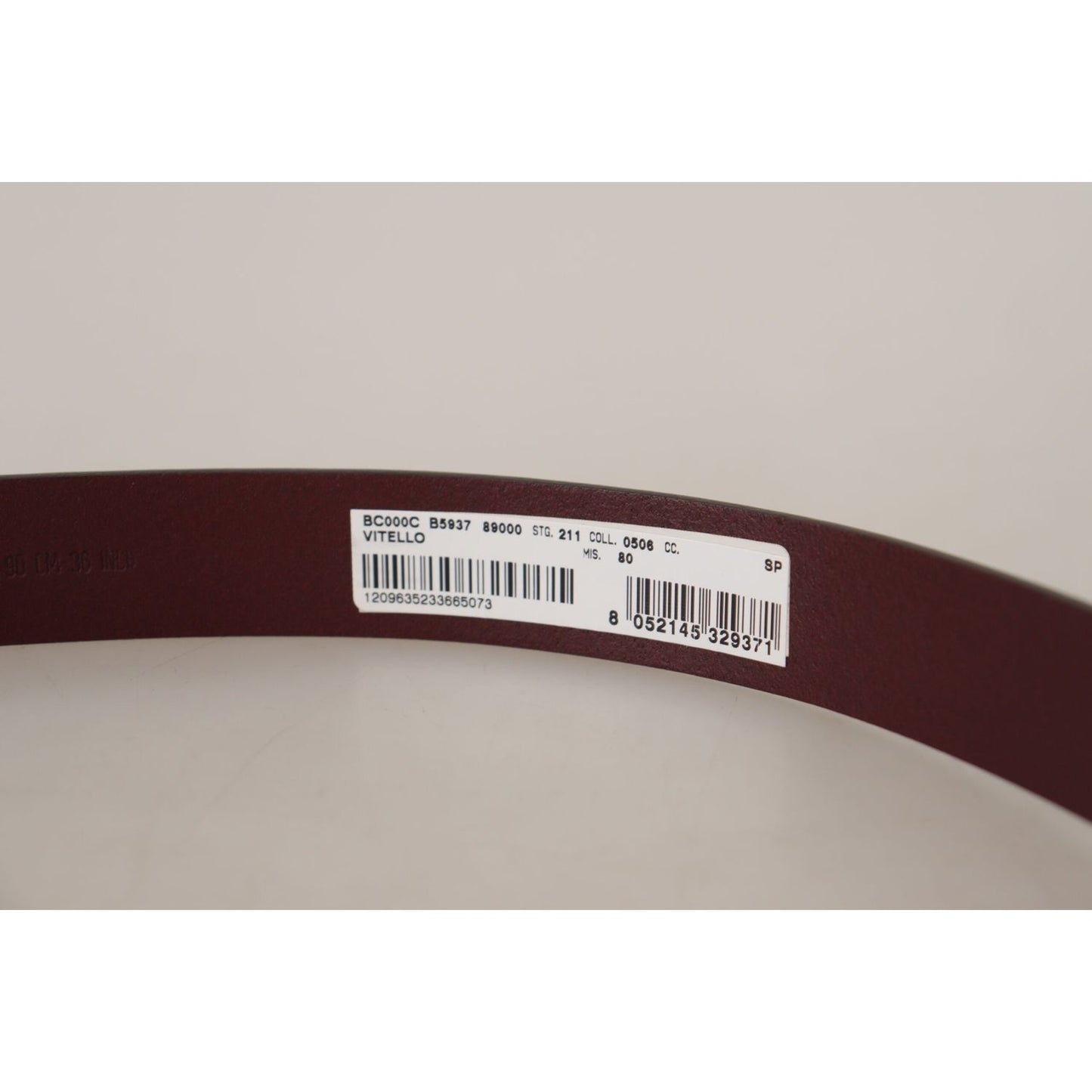 Maroon Luxe Leather Belt with Metal Buckle