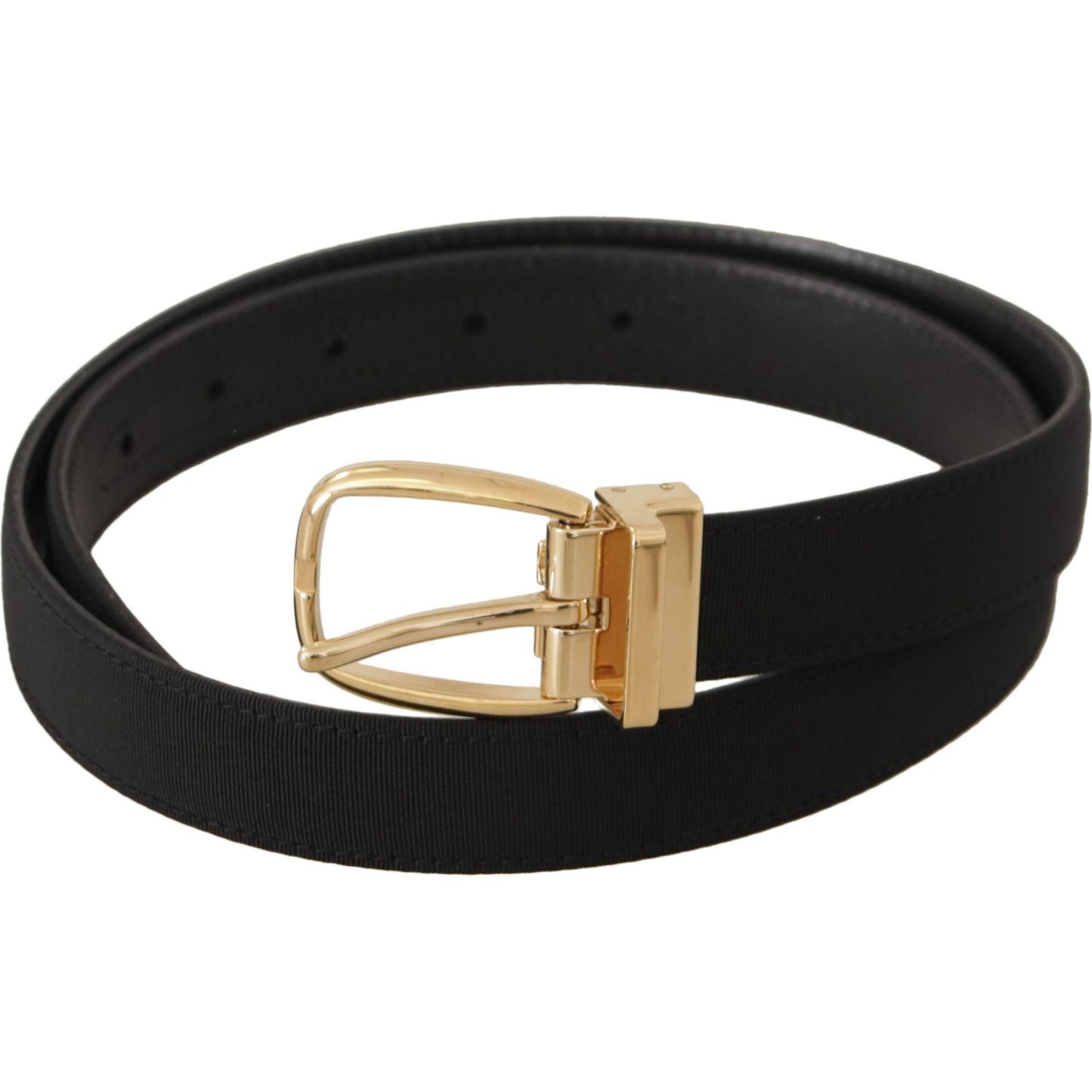 Elegant Black Leather Belt